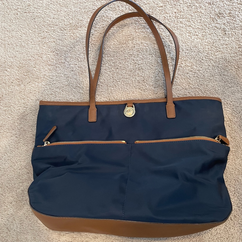 Michael Kors Navy Vinyl Bag